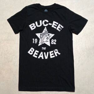 Buc-ee's the Beaver T-Shirt Adult Size Small Black Graphic Short Sleeve Tee